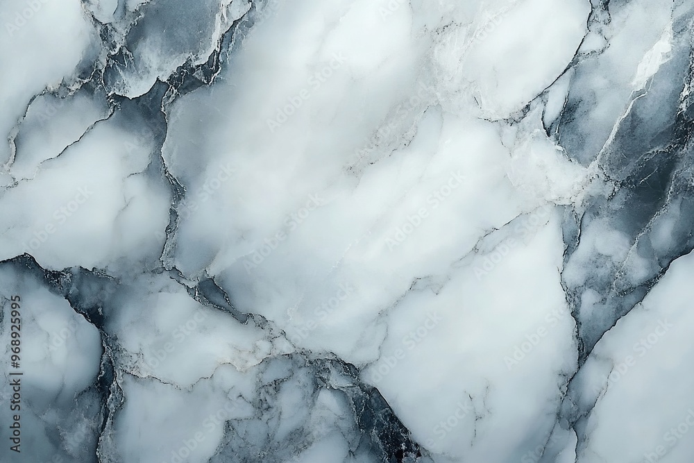 A smooth polished marble surface with elegant veining in shades of white and gray A smooth polished marble surface with elegant veining in shades of white and gray