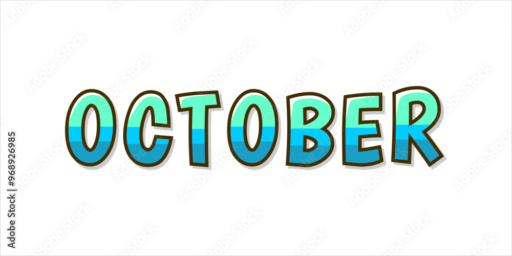 October typography design, unique and cool vector design for your editing and printing needs October typography design, unique and cool vector design for your editing and printing needs