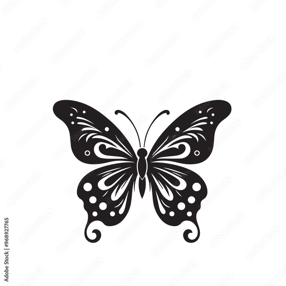 Butterfly silhouette. Butterfly logo vector design isolated on white background. Butterfly silhouette. Butterfly logo vector design isolated on white background.