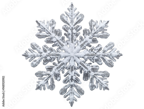 Snowflake isolated on transparent background