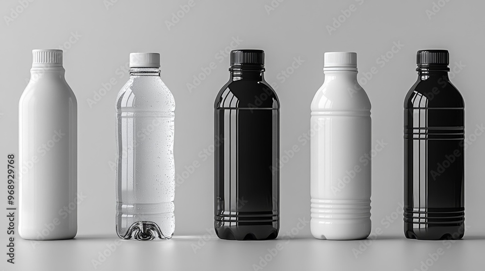 Minimalist Bottle Collection Generative AI Minimalist Bottle Collection Generative AI