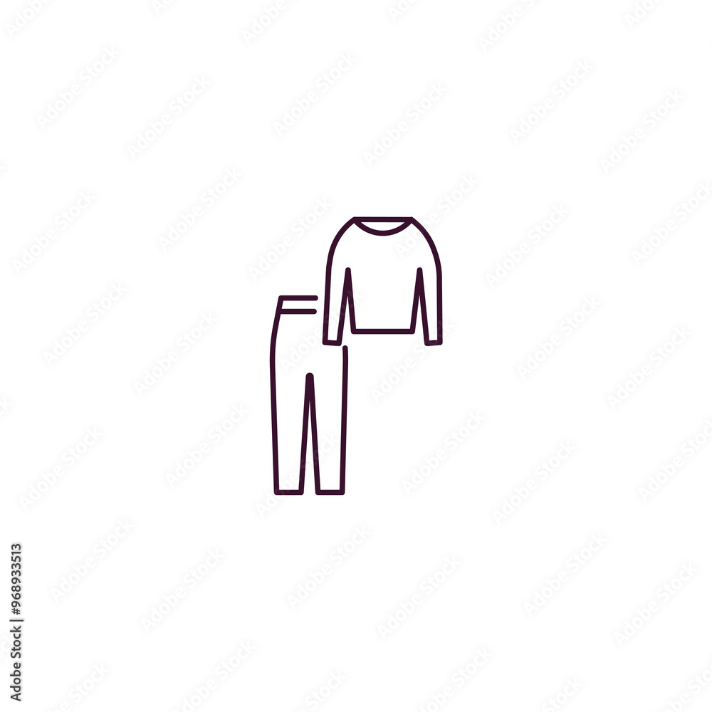 femenine trakcsuit outline icon. Linear vector from fashion concept. Thin line femenine trakcsuit icon isolated on white background femenine trakcsuit outline icon. Linear vector from fashion concept. Thin line femenine trakcsuit icon isolated on white background