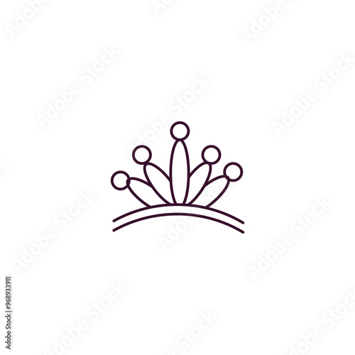 diadem outline icon. Linear vector from fashion concept. Thin line diadem icon isolated on white background