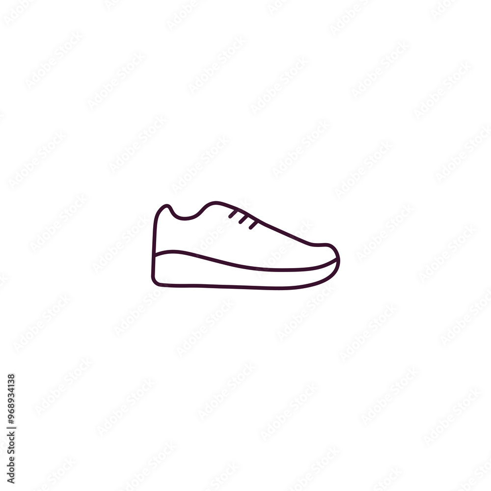 footwear outline icon. Linear vector from fashion concept. Thin line footwear icon isolated on white background footwear outline icon. Linear vector from fashion concept. Thin line footwear icon isolated on white background