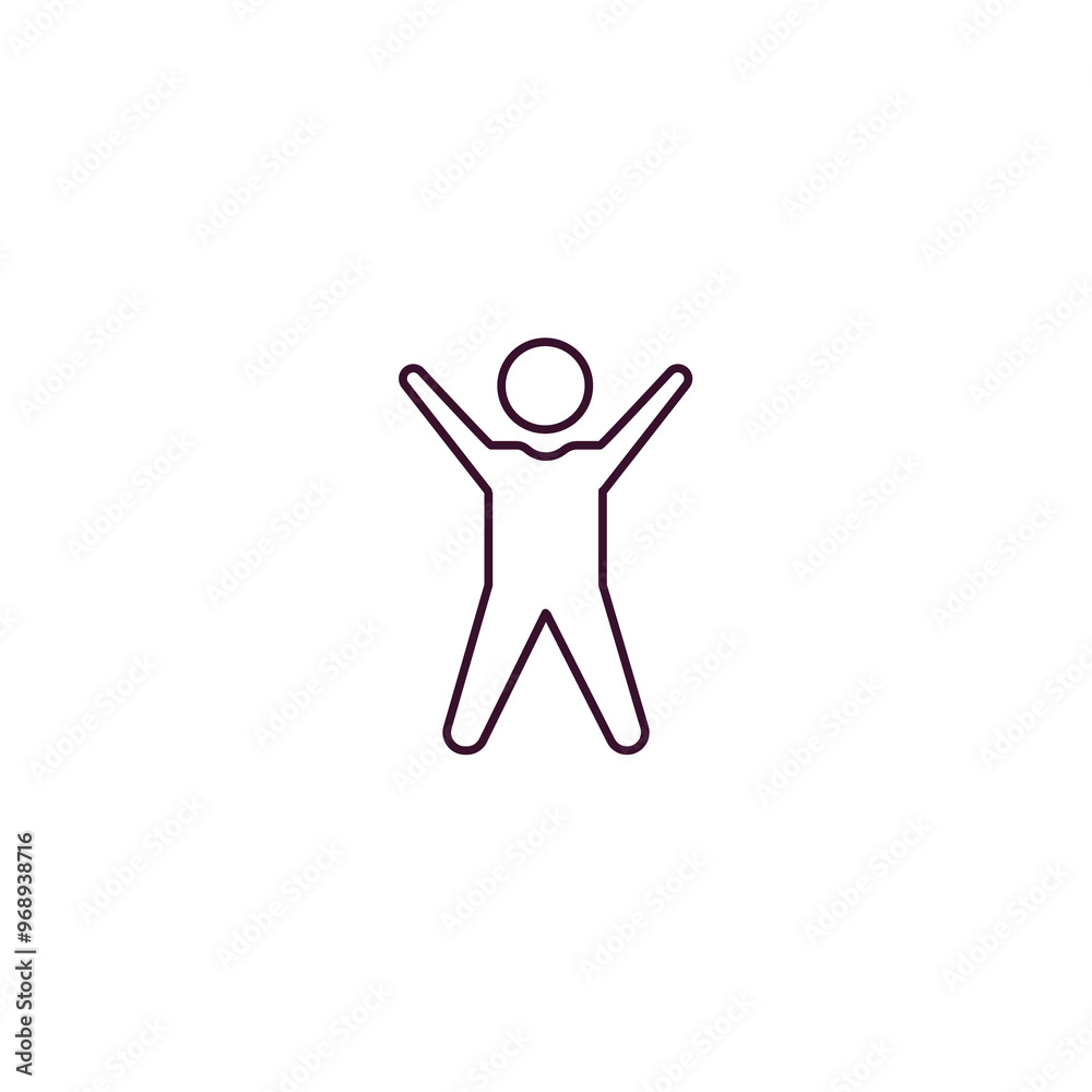 happy human outline icon. Linear vector from feelings concept. Thin line happy human icon isolated on white background happy human outline icon. Linear vector from feelings concept. Thin line happy human icon isolated on white background