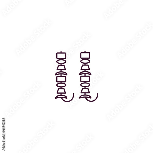 brochette  outline icon. Linear vector from food concept. Thin line brochette  icon isolated on white background