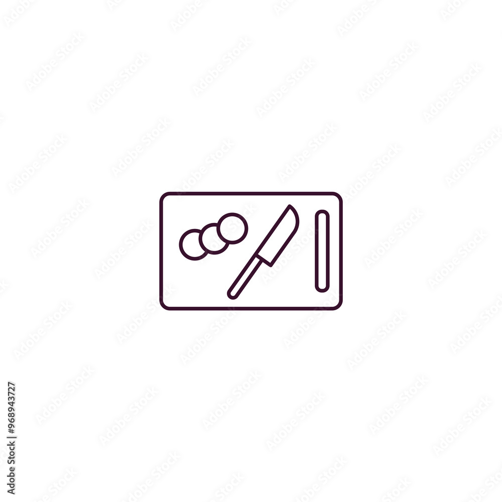 chop outline icon. Linear vector from food concept. Thin line chop icon isolated on white background chop outline icon. Linear vector from food concept. Thin line chop icon isolated on white background