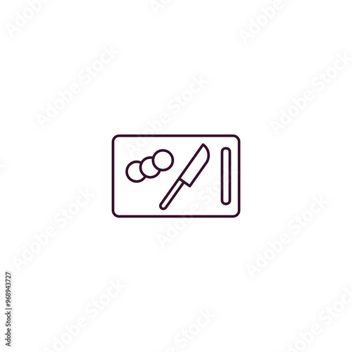 chop  outline icon. Linear vector from food concept. Thin line chop  icon isolated on white background