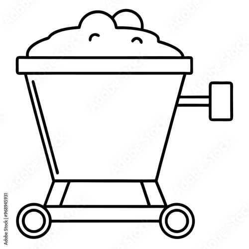 chip spreader machine outline coloring book page line art drawing