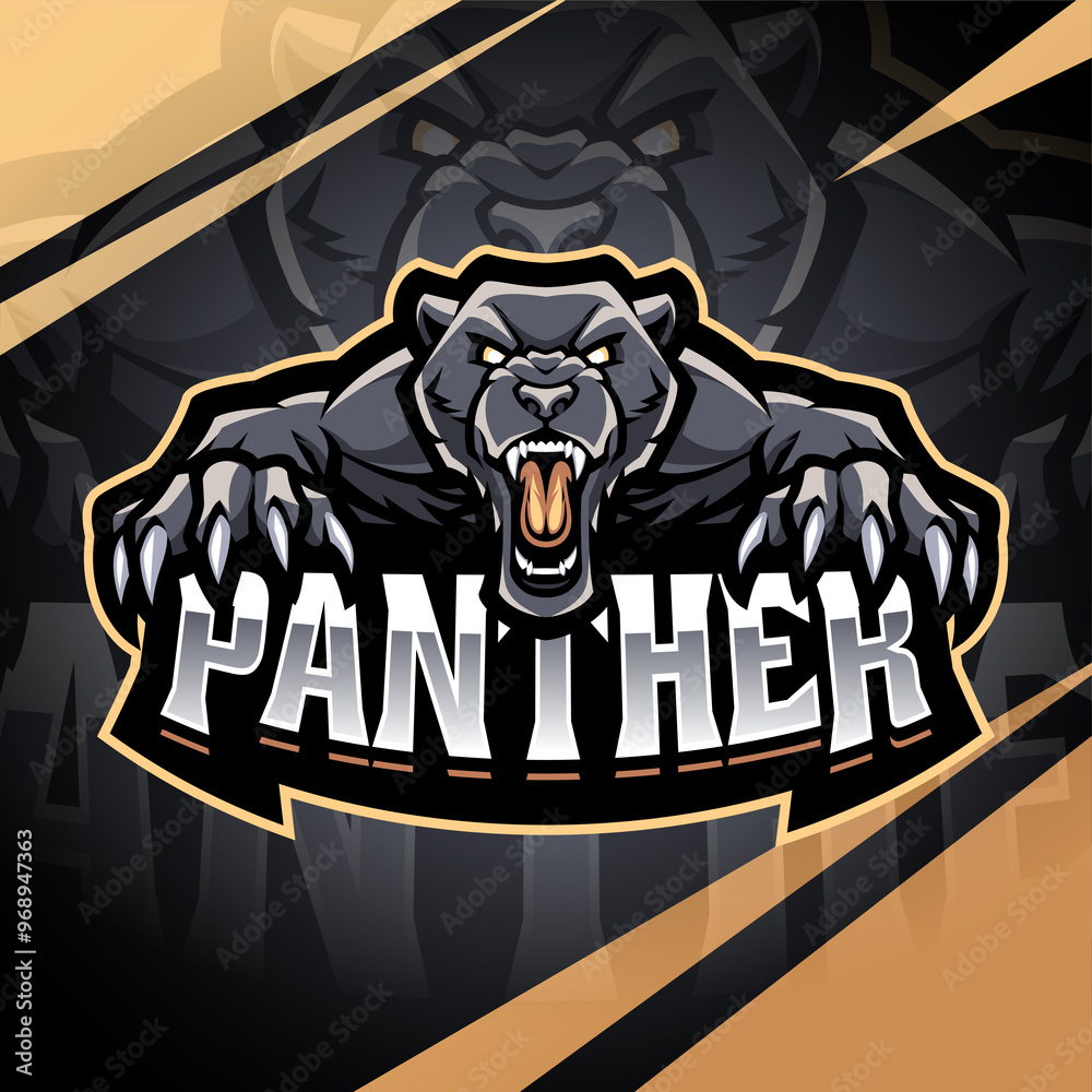 Obraz premium Panther esport mascot logo design