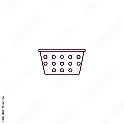 laundry hamper  outline icon. Linear vector from furniture concept. Thin line laundry hamper  icon isolated on white background