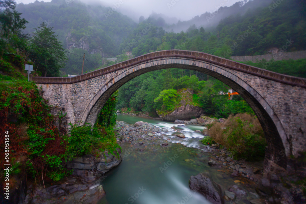 The Twin Bridges are two adjacent arch bridges located in the Arhavi district of Artvin province in northwestern Turkey. The Twin Bridges are two adjacent arch bridges located in the Arhavi district of Artvin province in northwestern Turkey.