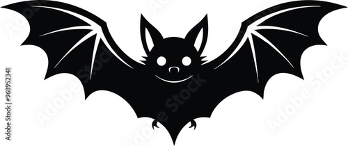 Halloween bat silhouette, halloween bat vector illustration