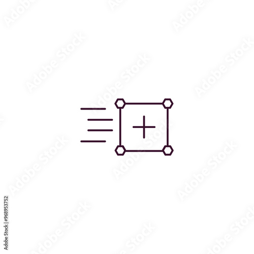 match moving outline icon. Linear vector from ai and tech concept. Thin line match moving icon isolated on white background