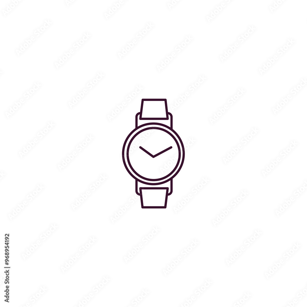 wristwatch outline icon. Linear vector from ai and tech concept. Thin line wristwatch icon isolated on white background wristwatch outline icon. Linear vector from ai and tech concept. Thin line wristwatch icon isolated on white background