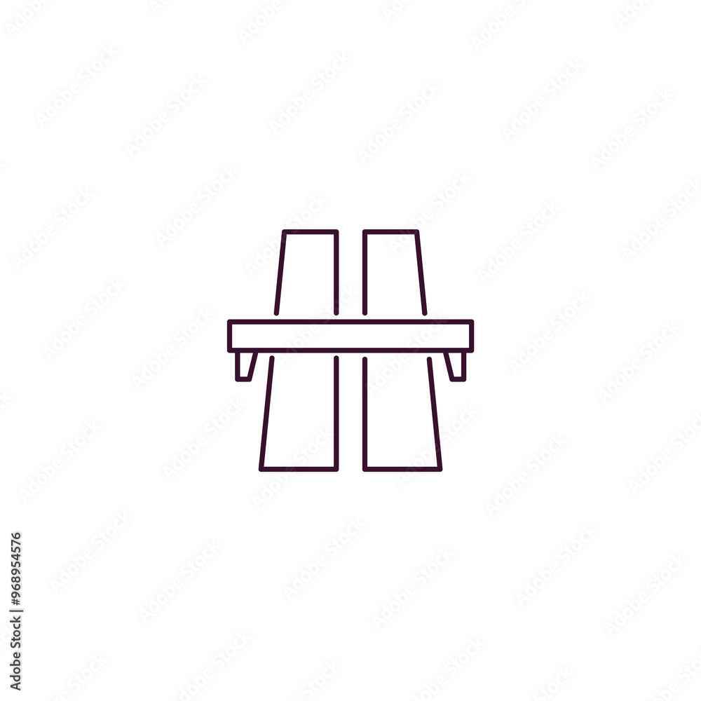 motorway outline icon. Linear vector from ai and tech concept. Thin line motorway icon isolated on white background