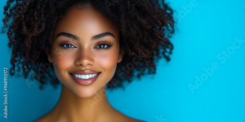 Portrait of a beautiful smiling black woman