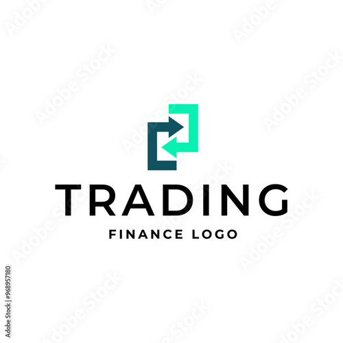 Trading, trade, currency investment logo design.