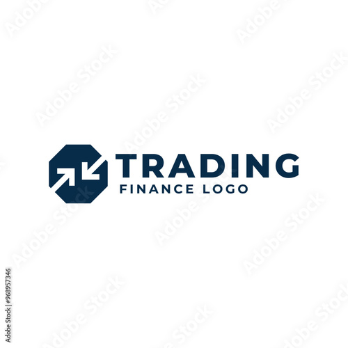 Trading, trade, currency investment logo design.