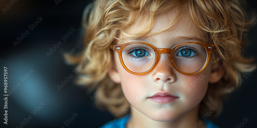 Portrait of a cute little boy with glasses Portrait of a cute little boy with glasses
