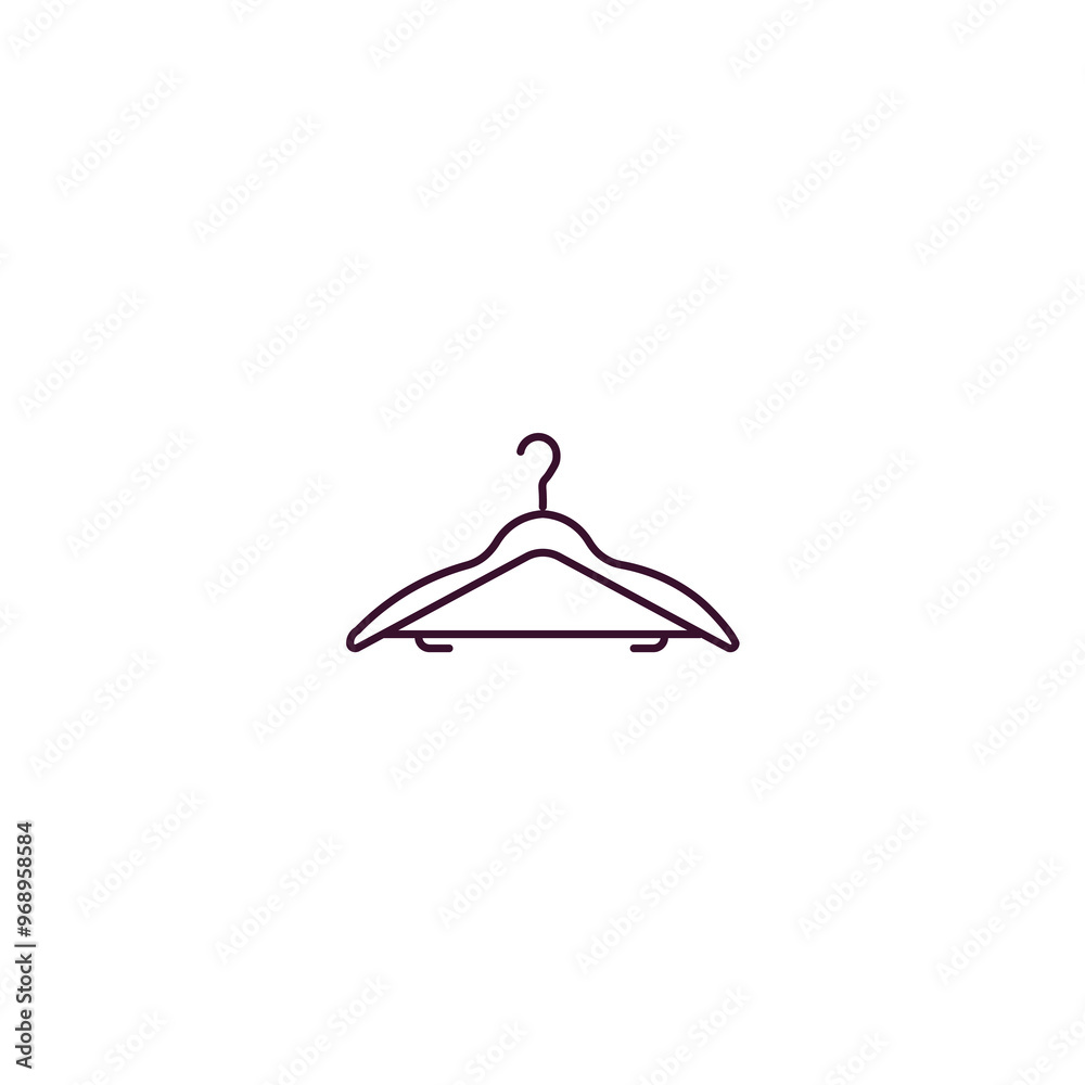 hanger outline icon. Linear vector from hotel concept. Thin line hanger icon isolated on white background hanger outline icon. Linear vector from hotel concept. Thin line hanger icon isolated on white background