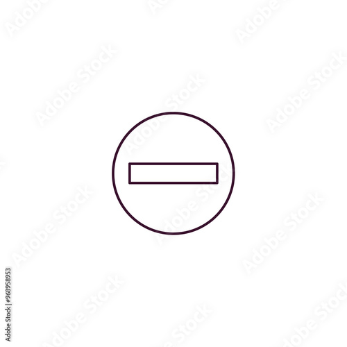 Free Download do not disturb outline icon. Linear vector from hotel concept. Thin line do not disturb icon isolated on white background - GFXLoad