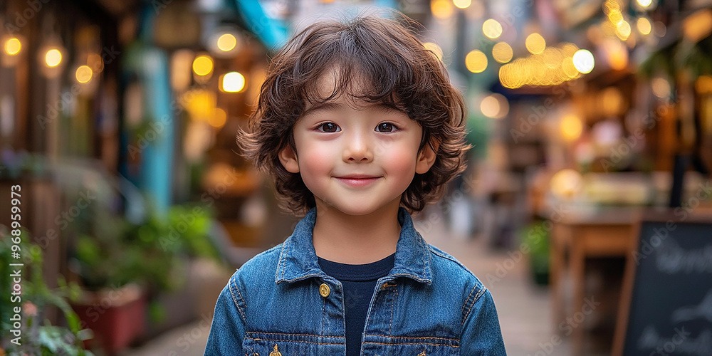 Portrait of an asian child looking at the camera Portrait of an asian child looking at the camera