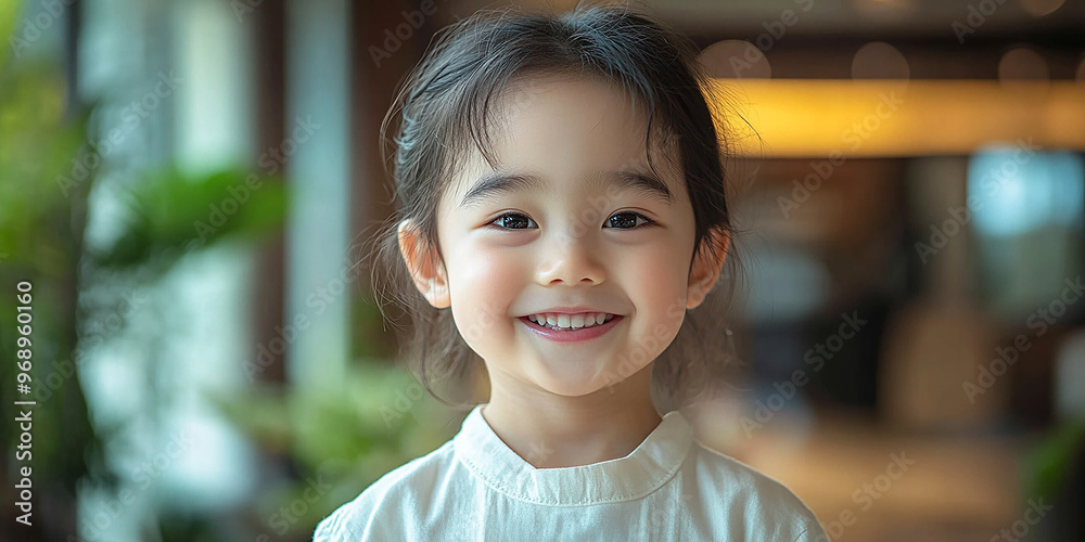 Portrait of an asian child looking at the camera Portrait of an asian child looking at the camera