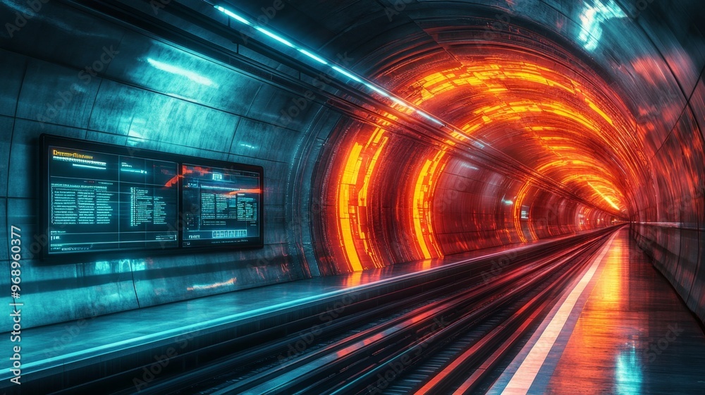 Futuristic Tunnel. Futuristic Tunnel.