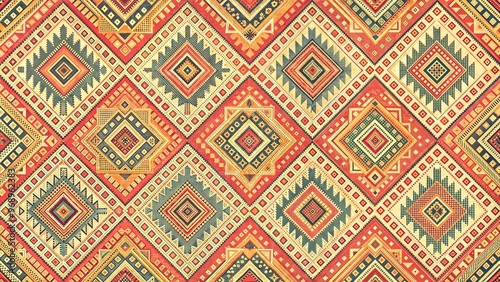 Seamless multicolored geometric pattern for textiles and wallpaper.Ethnic infinite pattern for printing on fabric and paper