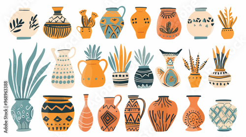 Abstract Bohemian Aesthetic Design: Creative Arrangements