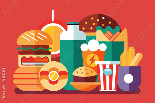 Unhealthy ultra-processed food concepts for diet and nutrition awareness