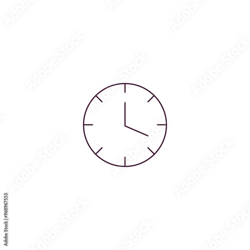 timing outline icon. Linear vector from human resources concept. Thin line timing icon isolated on white background