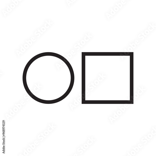 Dimension, area and perimeter measure concept editable stroke outline icons 