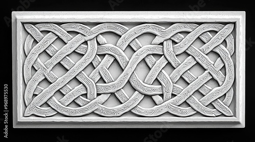 Intricate Celtic interlace knotwork designs photo