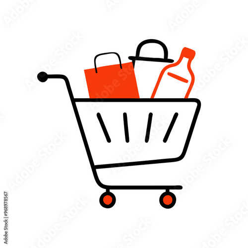 Full shopping cart icon