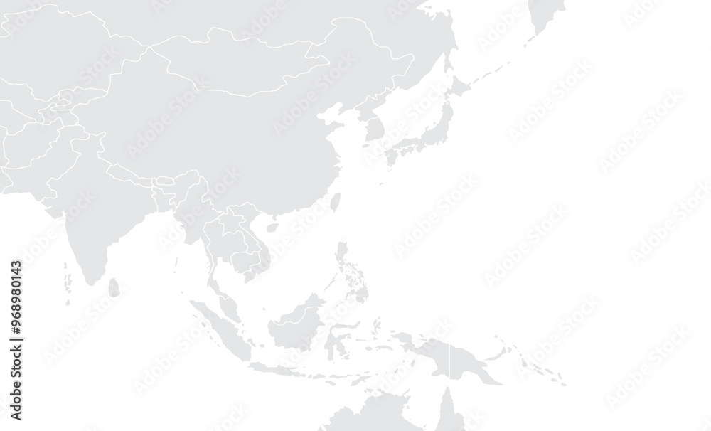 Illustration of a Colored map of Asia.Asia map on white background. East Asia template with continents.Grey blank Asia map.vector grey isolated on white background. Flat Earth, Globe world map icon. Illustration of a Colored map of Asia.Asia map on white background. East Asia template with continents.Grey blank Asia map.vector grey isolated on white background. Flat Earth, Globe world map icon.