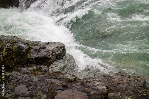 McDonald falls at the Glacier national park, Montana, USA, 15 May 2024