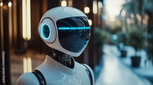 Futuristic AI-powered digital concierges in hotels offering personalized experiences: AI-driven virtual assistants catering to guests' needs and preferences in hotels.