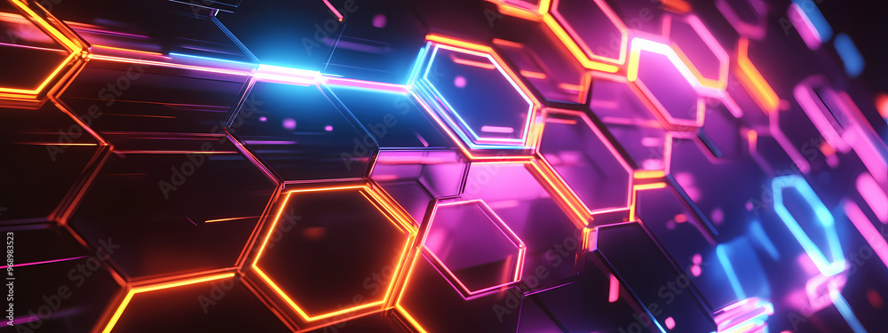 Sci-Fi Hexagonal Data Grid Sci-Fi Hexagonal Data Grid
