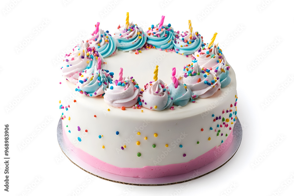 Birthday cake isolated on white Birthday cake isolated on white