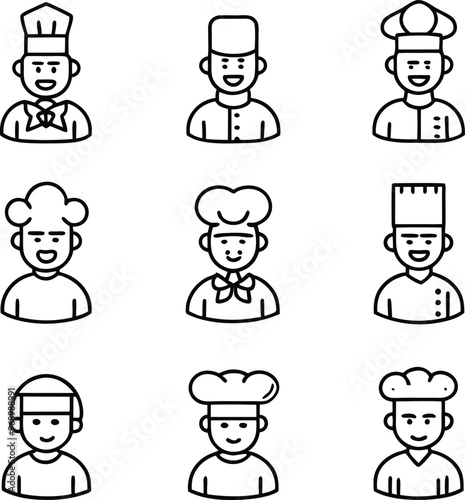 Elegant Chef Logo Design Set