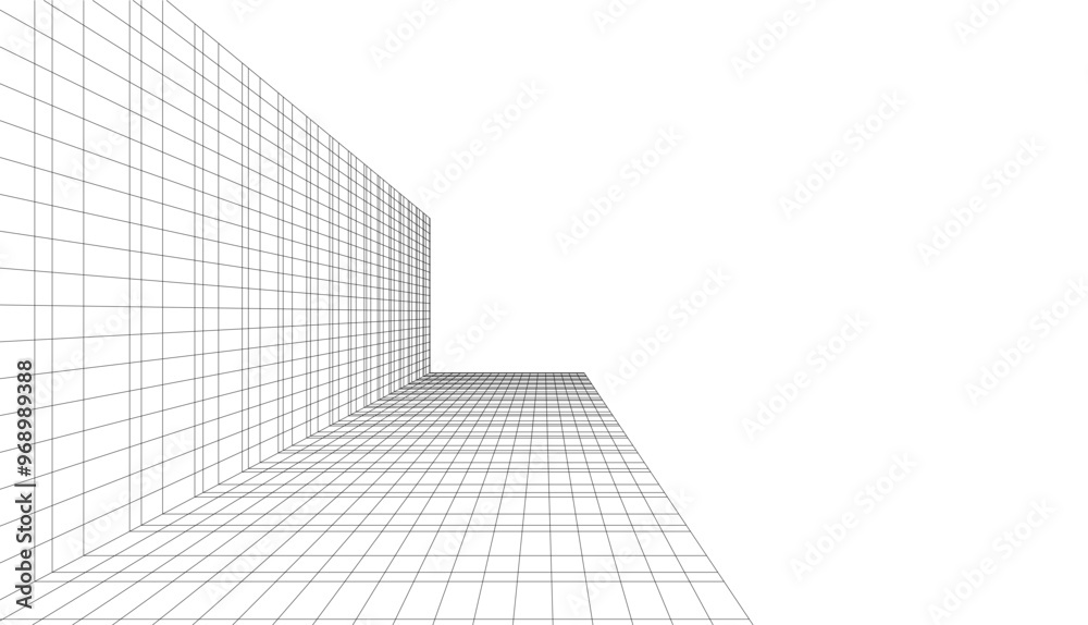 Fototapeta premium architecture building vector 3d drawing