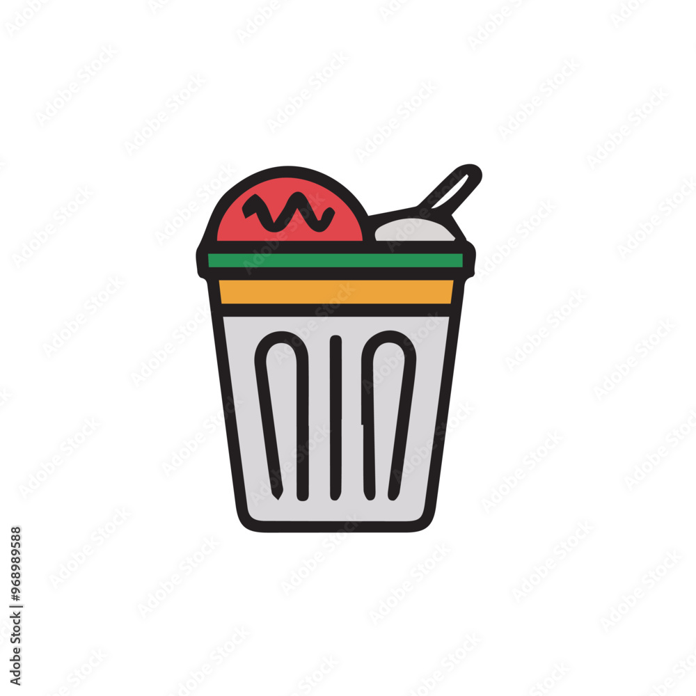 Ice Cream icon flat vector illustration. Ice cream vector icon colorful. Ice Cream icon flat vector illustration. Ice cream vector icon colorful.