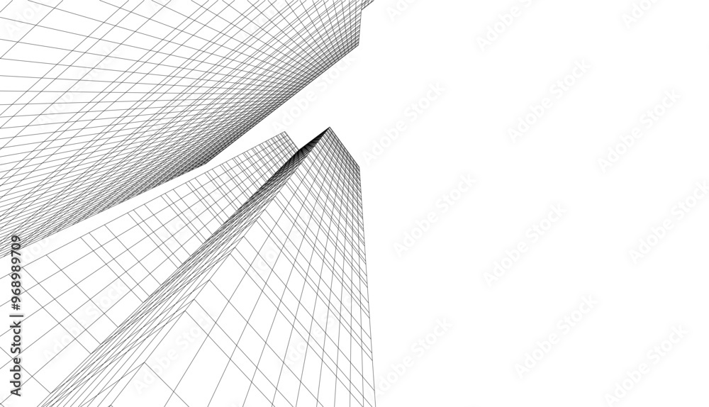 architecture building vector 3d drawing architecture building vector 3d drawing
