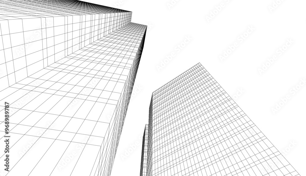 architecture building vector 3d drawing architecture building vector 3d drawing