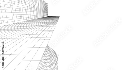 architecture building vector 3d drawing