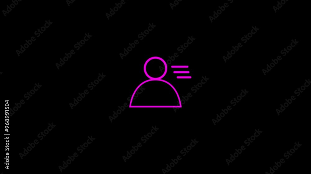 contacts icon animation and black background. contacts icon animation and black background.