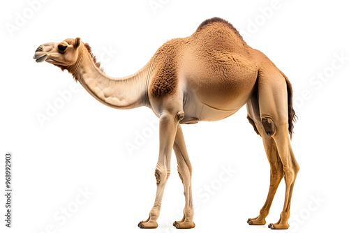 Arabian camel isolated on white background