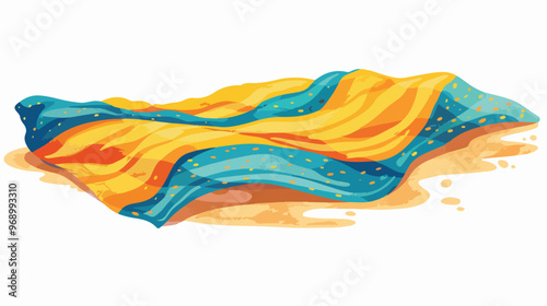 Abstract Geometric Beach Towel Vector Illustration